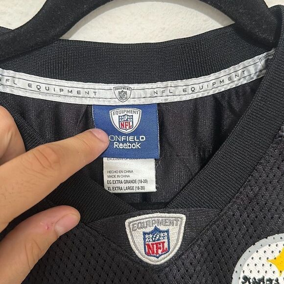 Reebok Mens Black Heath Miller Pittsburgh Steelers Jersey Size M - Picture 4 of 7